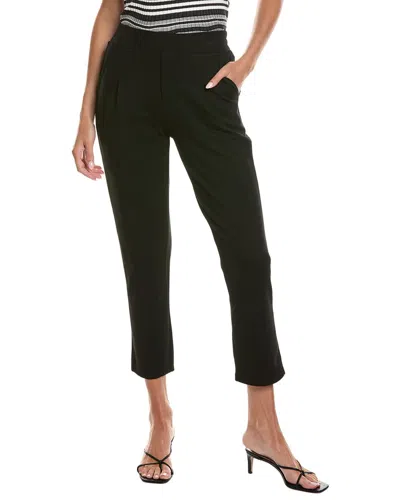 T Tahari Pocket Knit Ponte Ankle Trouser In Black