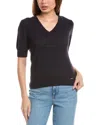 T Tahari Pointelle Sweater In Blue