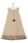 T Tahari Print Maxi Skirt In Neutral