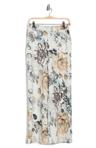 T Tahari Print Wide Leg Pants In Neutral