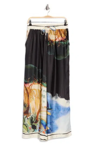 T Tahari Print Wide Leg Pants In Multi