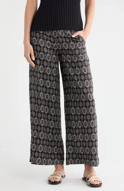 T Tahari Printed Wide Leg Pants