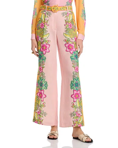 T Tahari Printed Wide Leg Pants In Eternity Garden Print