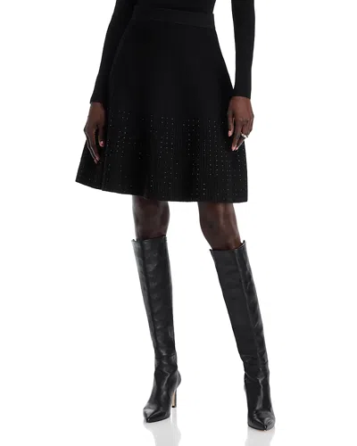 T Tahari Pull On Flare Skirt In Black