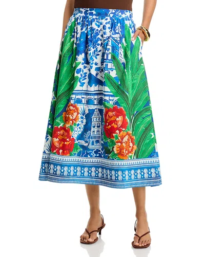 T Tahari Pull On Full Skirt In Green