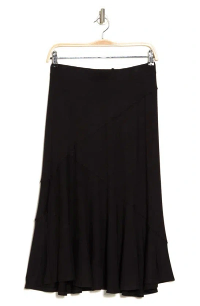 T Tahari Pull-on Midi Skirt In Black