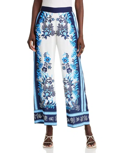 T Tahari Pull On Pants In Marina Garden Print