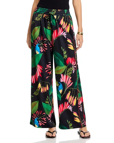 T Tahari Pull On Pants With Piping In Green