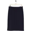 T Tahari Pull-on Ponte Pencil Skirt In Deep Navy