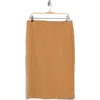 T Tahari Pull-on Ponte Pencil Skirt In Toffee