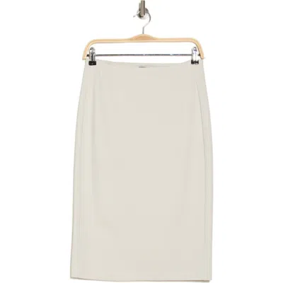 T Tahari Pull-on Ponte Pencil Skirt In Travertine
