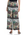 T Tahari Pull On Wide Leg Pants In Multi