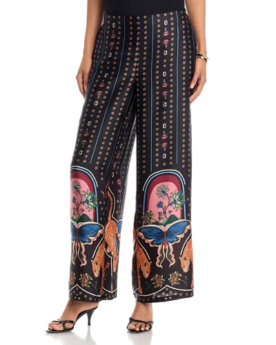T Tahari Pull On Wide Leg Pants In Multi