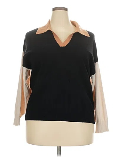 Pre-owned T Tahari Pullover Sweater In Black