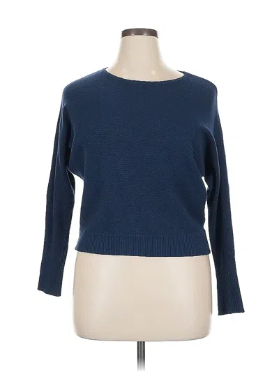 Pre-owned T Tahari Pullover Sweater In Blue