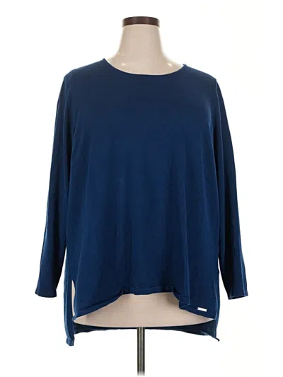 Pre-owned T Tahari Pullover Sweater In Blue