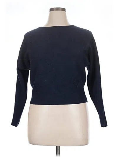 Pre-owned T Tahari Pullover Sweater In Blue