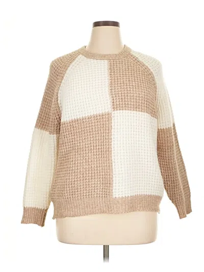 Pre-owned T Tahari Pullover Sweater In Brown