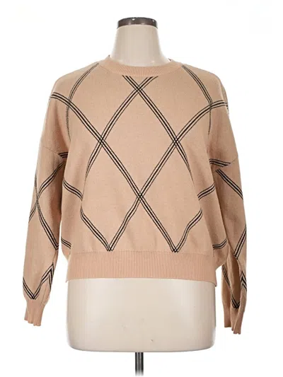 Pre-owned T Tahari Pullover Sweater In Brown