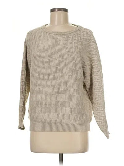 Pre-owned T Tahari Pullover Sweater In Brown