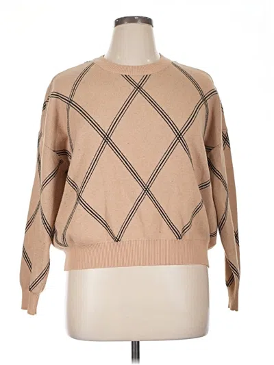 Pre-owned T Tahari Pullover Sweater In Brown