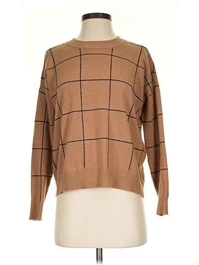 Pre-owned T Tahari Pullover Sweater In Brown