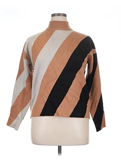 Pre-owned T Tahari Pullover Sweater In Brown