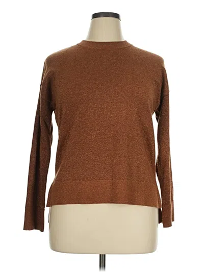 Pre-owned T Tahari Pullover Sweater In Brown