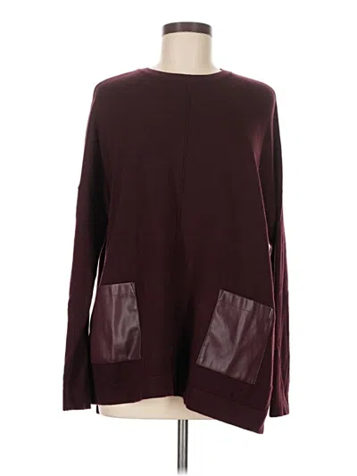Pre-owned T Tahari Pullover Sweater In Burgundy