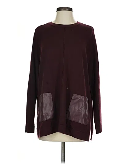 Pre-owned T Tahari Pullover Sweater In Burgundy