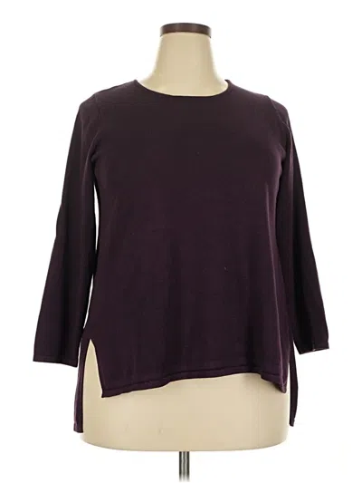 Pre-owned T Tahari Pullover Sweater In Burgundy
