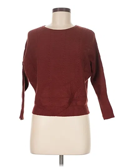 Pre-owned T Tahari Pullover Sweater In Burgundy
