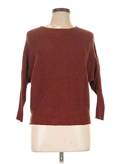 Pre-owned T Tahari Pullover Sweater In Burgundy