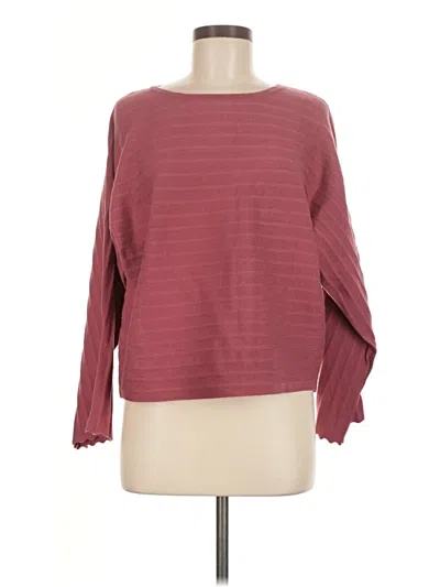 Pre-owned T Tahari Pullover Sweater In Burgundy