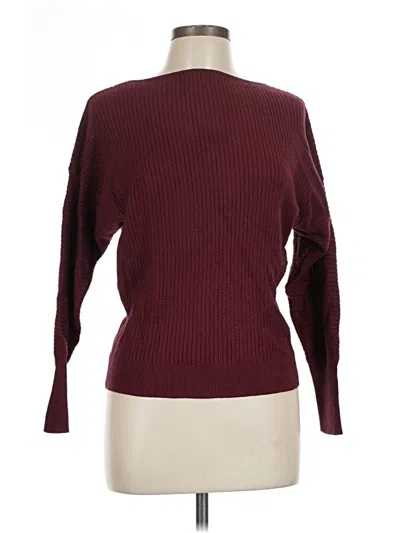 Pre-owned T Tahari Pullover Sweater In Burgundy