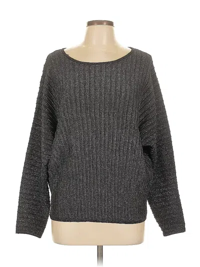 Pre-owned T Tahari Pullover Sweater In Gray
