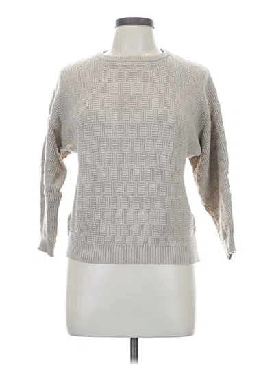 Pre-owned T Tahari Pullover Sweater In Gray