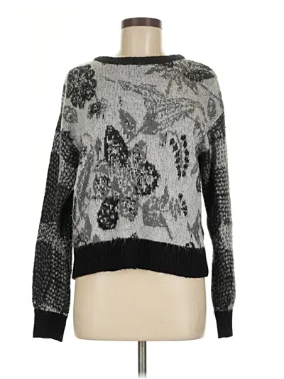 Pre-owned T Tahari Pullover Sweater In Gray