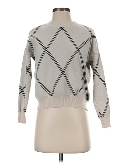 Pre-owned T Tahari Pullover Sweater In Gray