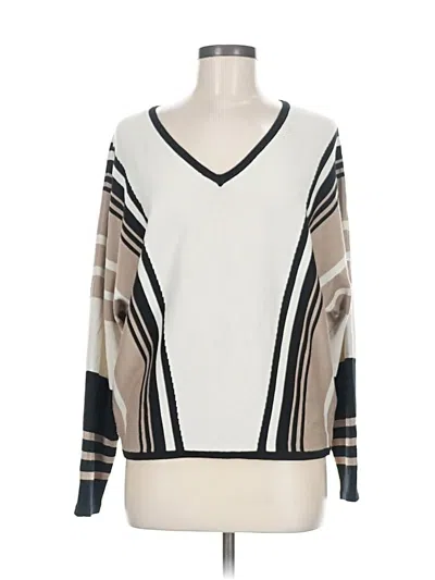Pre-owned T Tahari Pullover Sweater In Ivory