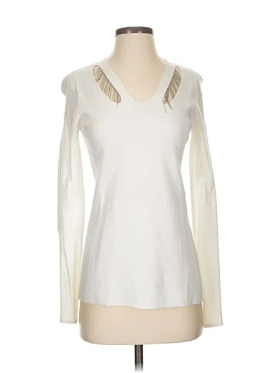 Pre-owned T Tahari Pullover Sweater In Ivory