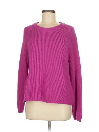Pre-owned T Tahari Pullover Sweater In Purple