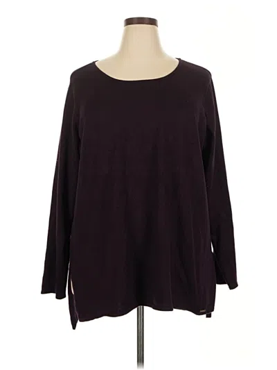 Pre-owned T Tahari Pullover Sweater In Purple