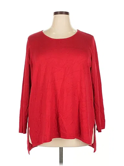 Pre-owned T Tahari Pullover Sweater In Red