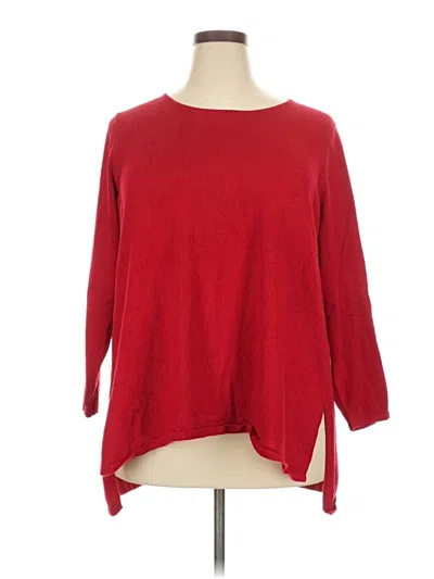 Pre-owned T Tahari Pullover Sweater In Red