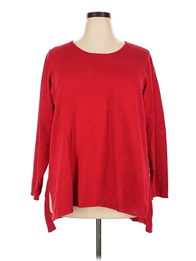 Pre-owned T Tahari Pullover Sweater In Red