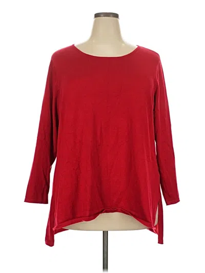 Pre-owned T Tahari Pullover Sweater In Red