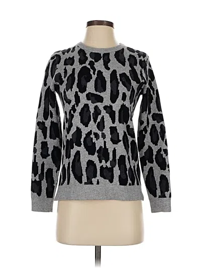 Pre-owned T Tahari Pullover Sweater In Silver