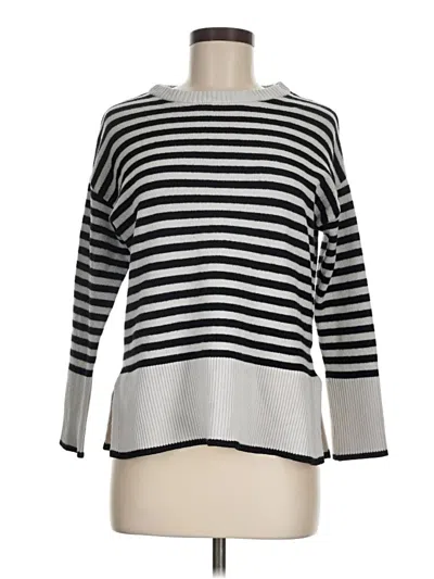 Pre-owned T Tahari Pullover Sweater In Silver