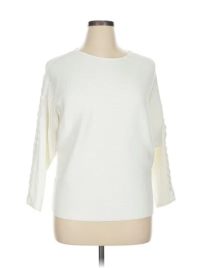 Pre-owned T Tahari Pullover Sweater In White